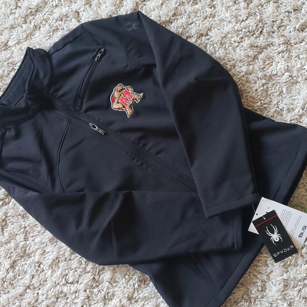 Women's black Spyder Xt.L Maryland terrapins jacket, size Small